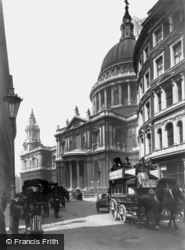 St Paul's From Cannon Street 1905, London