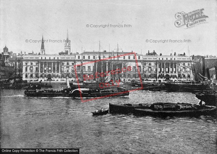 Photo of London, The Custom House From The River c.1895