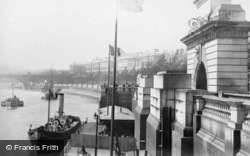 The Embankment From Temple Pier 1890, London