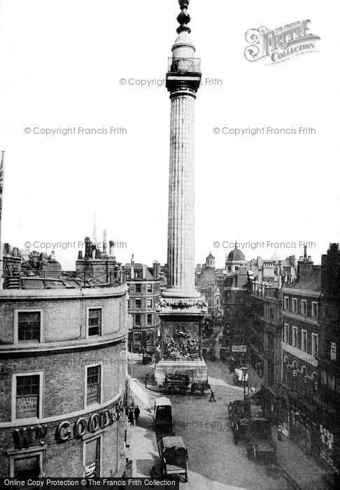 Photo of London, The Great Fire Of London Monument c.1890
