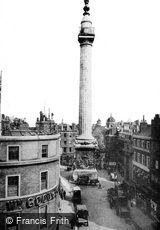 London, the Great Fire of London Monument c1890