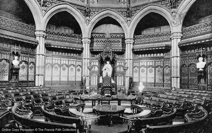 Photo of London, The Guildhall, The Council Chamber c.1895