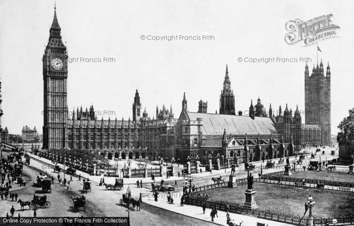 Photo of London, The Houses Of Parliament 1886