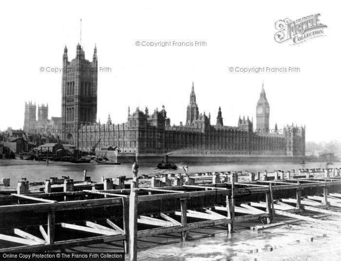 Photo of London, The Houses Of Parliament c.1866