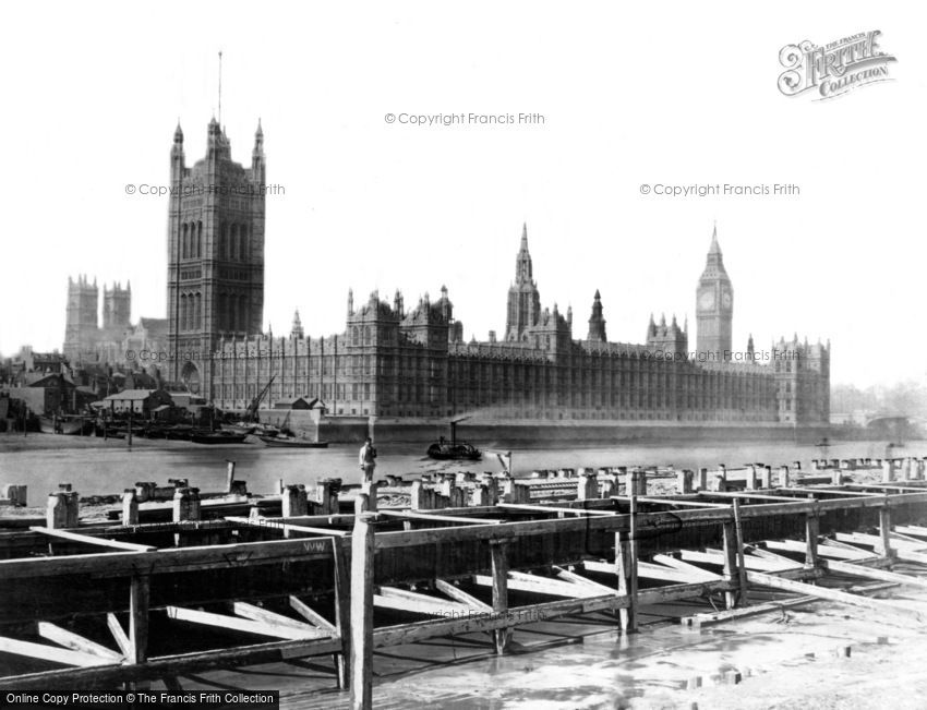 London, the Houses of Parliament c1866