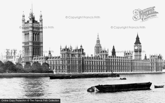 Photo of London, The Houses Of Parliament c.1910