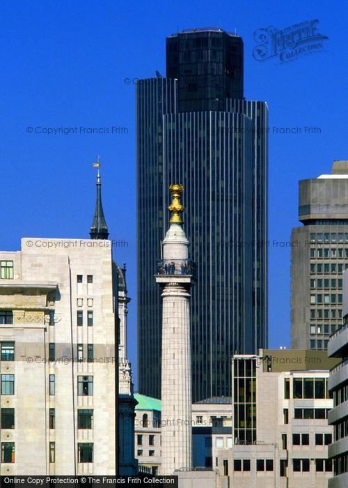 Photo of London, The Monument And Tower 42 c.1999
