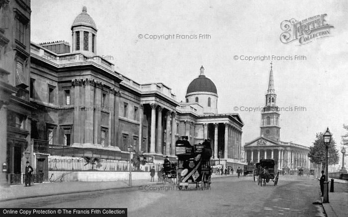 Photo of London, The National Gallery And St Martin's Church c.1895
