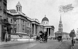 The National Gallery And St Martin's Church c.1895, London