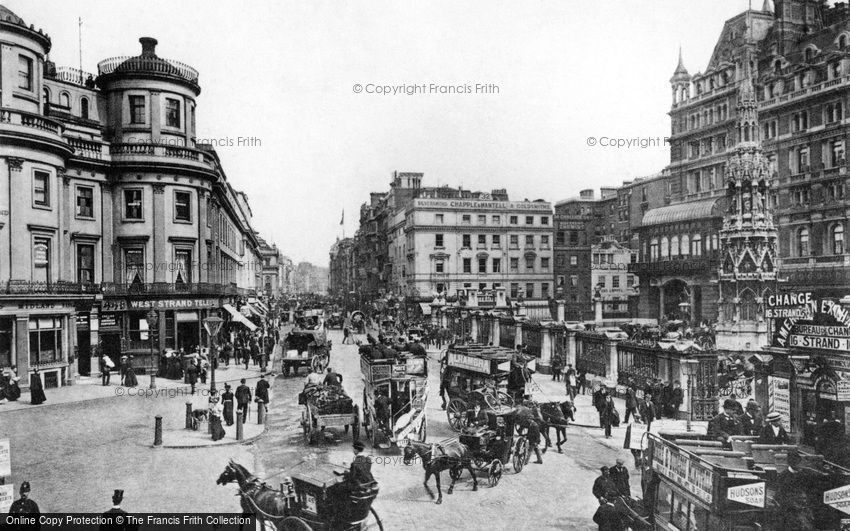 London, the Strand and Charing Cross c1895