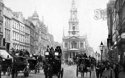 The Strand At St Mary-Le-Strand Church c.1895, London