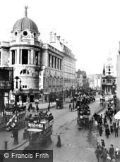 London, the Strand showing Gaiety Corner 1908