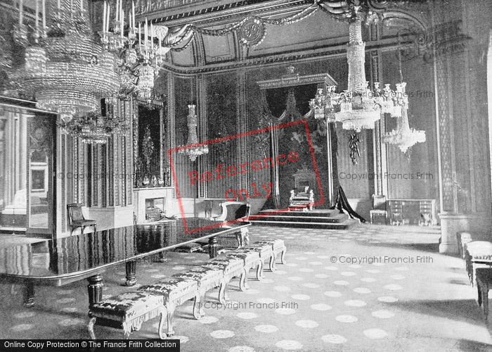 Photo of London, The Throne Room, Buckingham Palace c.1895