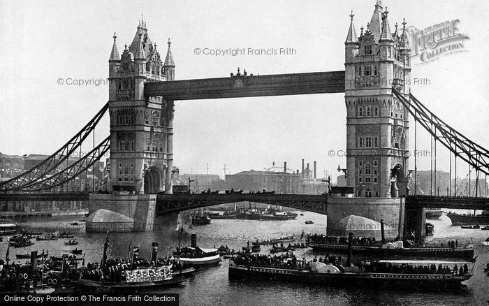 Photo of London, The Tower Bridge On The Opening Day 1894