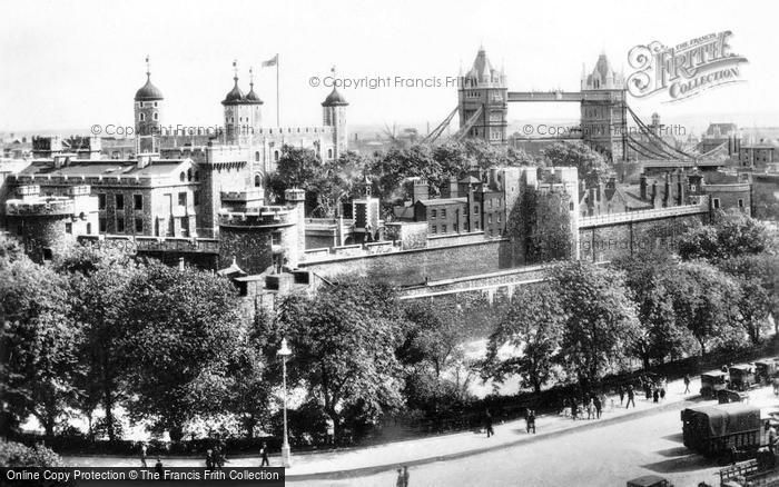 Photo of London, The Tower Of London And Tower Bridge c.1930