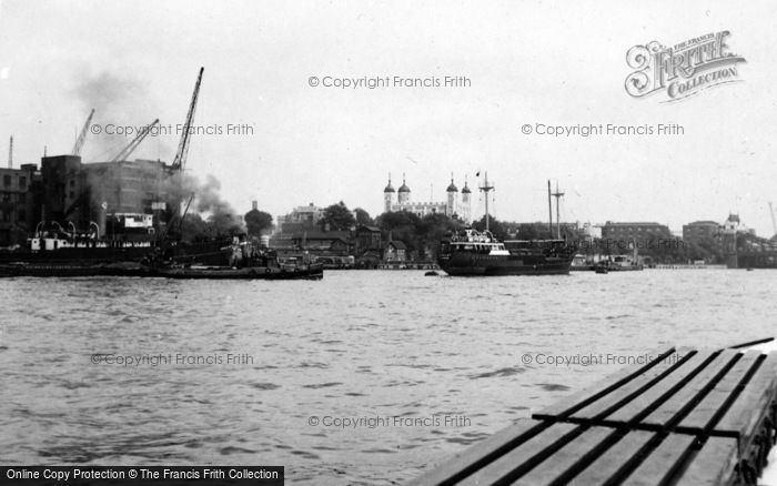 Photo of London, The Tower Of London From The River c.1960