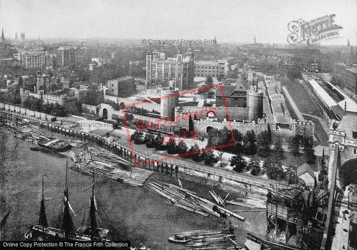 Photo of London, The Tower Of London From Tower Bridge c.1895