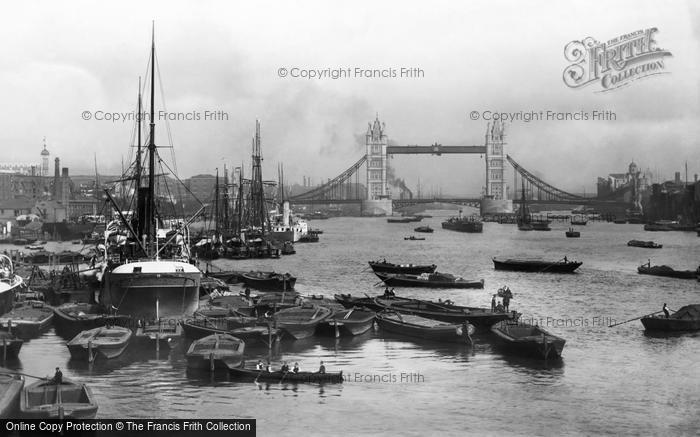 Photo of London, Tower Bridge And Pool Of London 1896
