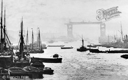 Tower Bridge Under Construction 1890, London