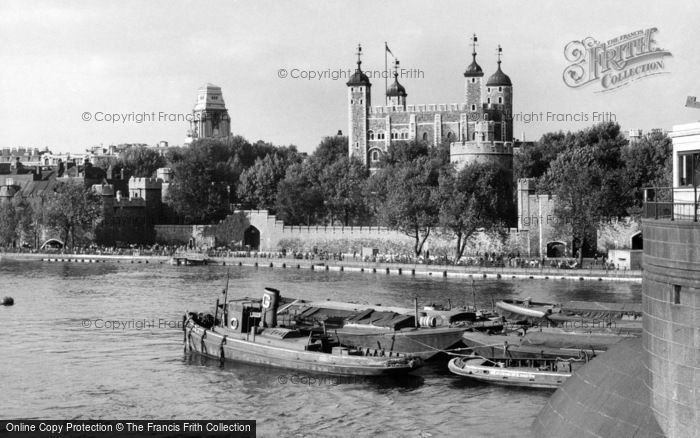 Photo of London, Tower Of London From Tower Bridge c.1950