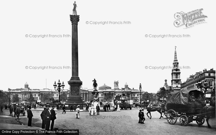 Photo of London, Trafalgar Square 1908