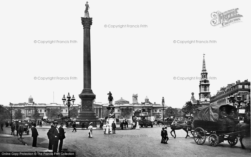 London, Trafalgar Square 1908