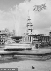 Trafalgar Square And St Martin-In-The-Fields Church c.1960, London