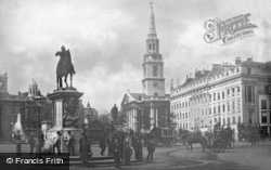 Trafalgar Square And St Martin's Church c.1890, London