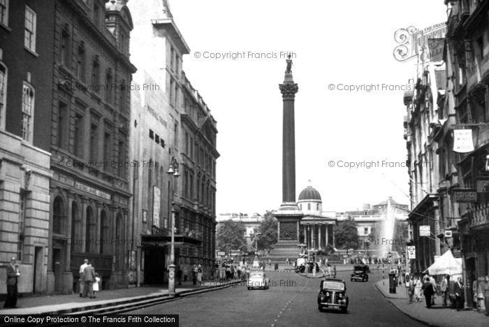 Photo of London, Trafalgar Square From Whitehall c.1950