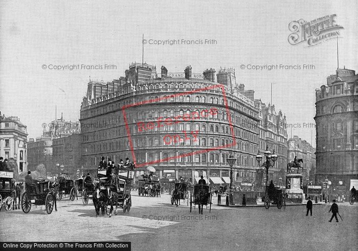Photo of London, Trafalgar Square, The Grand Hotel c.1895