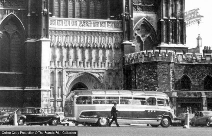 Photo of London, Traffic In Front Of Westminster Abbey c.1965