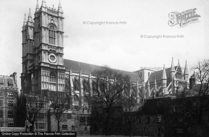 Photo of London, Westminster Abbey From Deans Yard c.1900