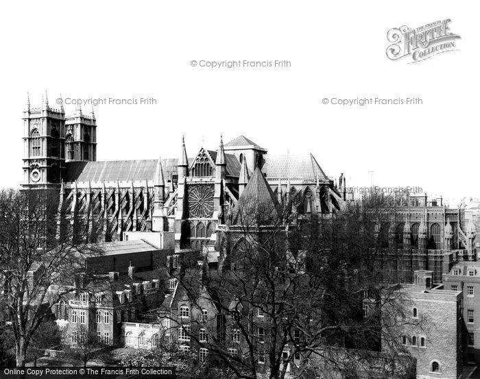 Photo of London, Westminster Abbey From The South c.1965