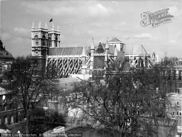Photo of London, Westminster Abbey From The South c.1965