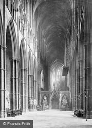 Westminster Abbey, Nave East c.1890, London