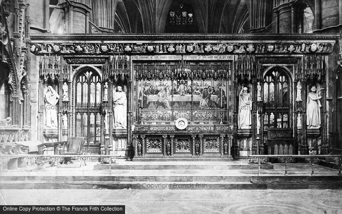 Photo of London, Westminster Abbey, Reredos c.1890