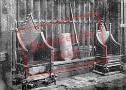 Westminster Abbey, The Coronation Chairs, State Sword And Shield c.1895, London