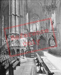 Westminster Abbey, The Organ, Screen, Pulpit And Nave c.1895, London