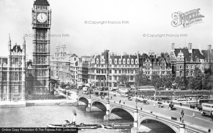 Photo of London, Westminster Bridge And Big Ben c.1949