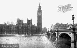 Westminster Bridge And Big Ben c.1950, London