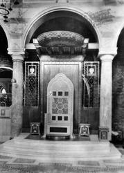 Westminster Cathedral, The Cardinal's Throne c.1930, London