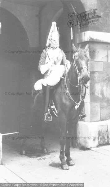 Photo of London, Whitehall, One Of The Horse Guards c.1960