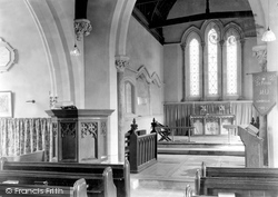 St Peter's Church Interior c.1950, Long Bredy