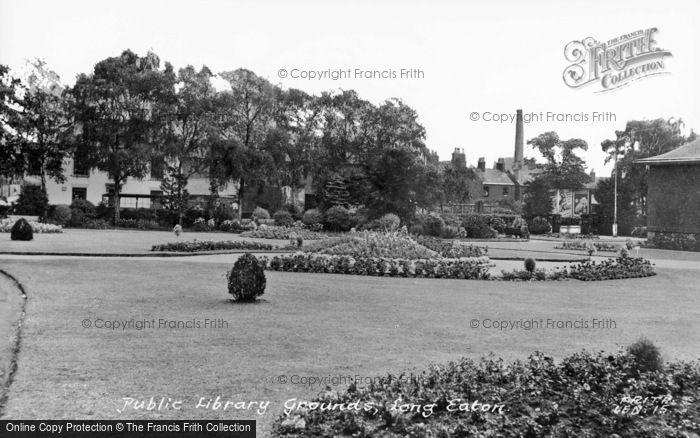 Photo of Long Eaton, Public Library Grounds c.1950