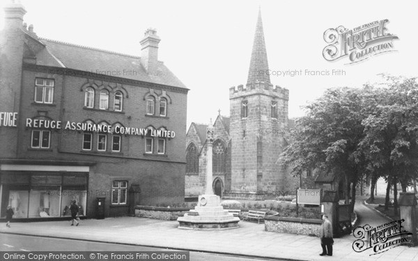Photo of Long Eaton, St Laurence's Church And The War Memorial c.1960