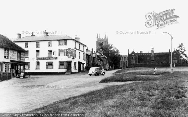 Photo of Long Melford, The Green And Black Lion Hotel c.1955