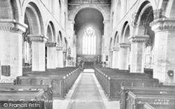 St Mary's Church Interior c.1955, Long Sutton
