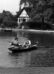Rowing Boat On The Lake c.1955, Longton