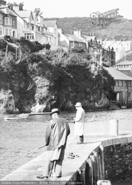 Photo of Looe, Anglers On The Jetty c.1955