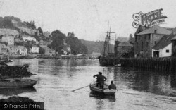 Boatmen On The River Looe 1906, Looe